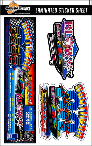 Blown Budget Southern 80 Sticker Sheet